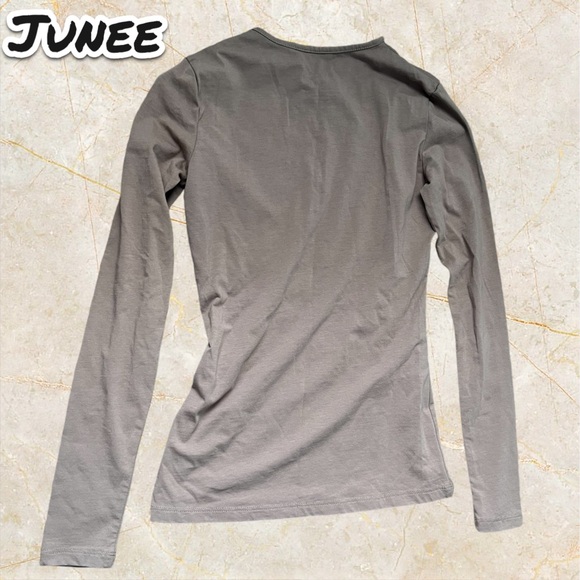 Junee Light Brown Long Sleeve Tee Shirt - Picture 5 of 5